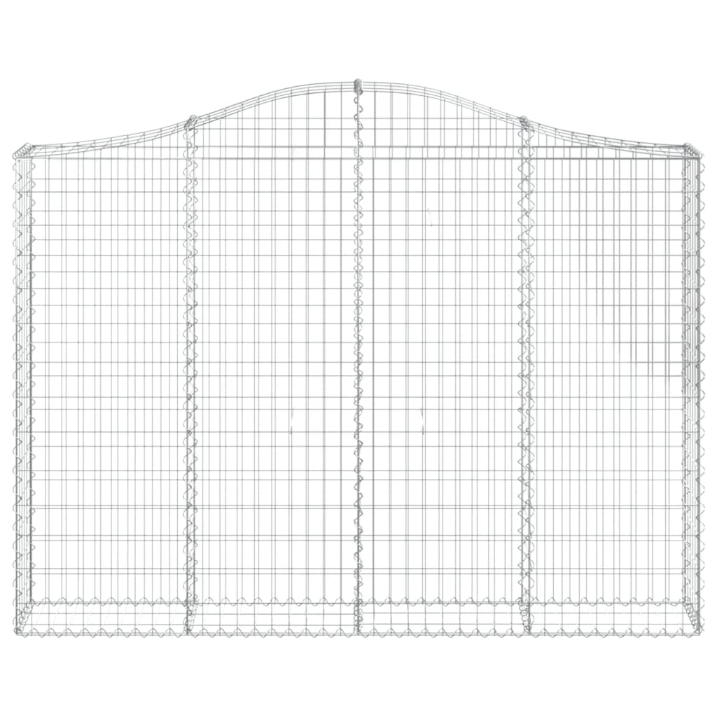 vidaXL Cestos gabião arqueados 12 pcs 200x30x140/160 ferro galvanizado