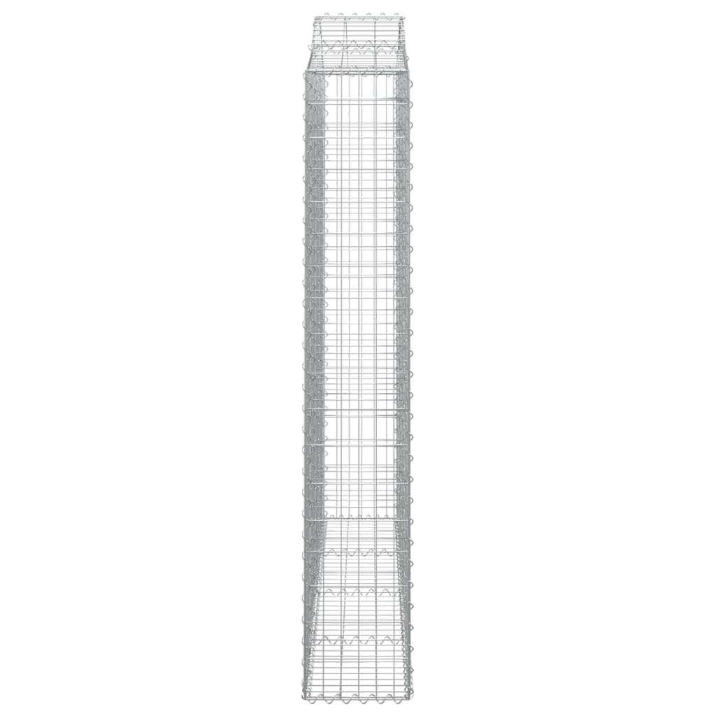 vidaXL Cestos gabião arqueados 12pcs 200x30x180/200 ferro galvanizado