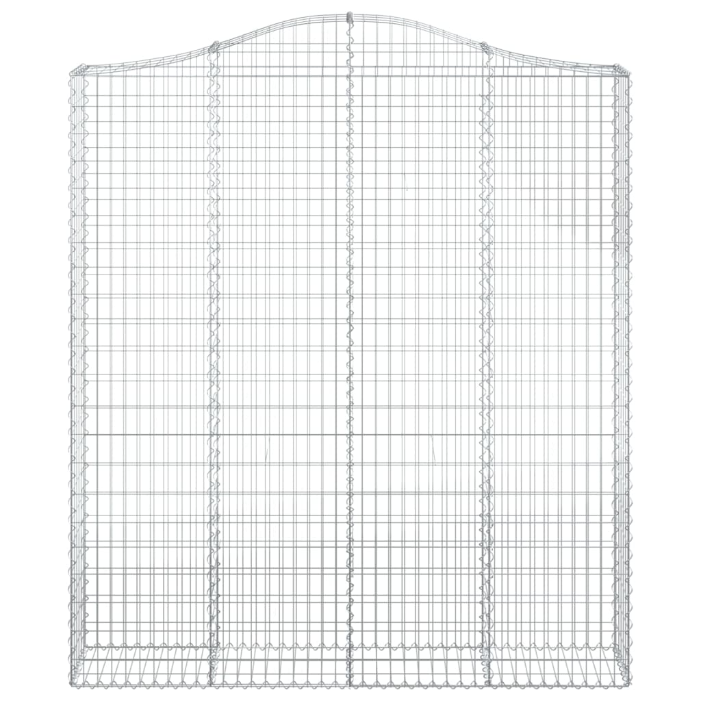 vidaXL Cestos gabião arqueados 4pcs 200x30x220/240cm ferro galvanizado