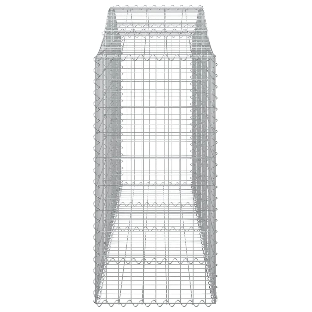 vidaXL Cestos gabião arqueados 10 pcs 200x50x100/120 ferro galvanizado