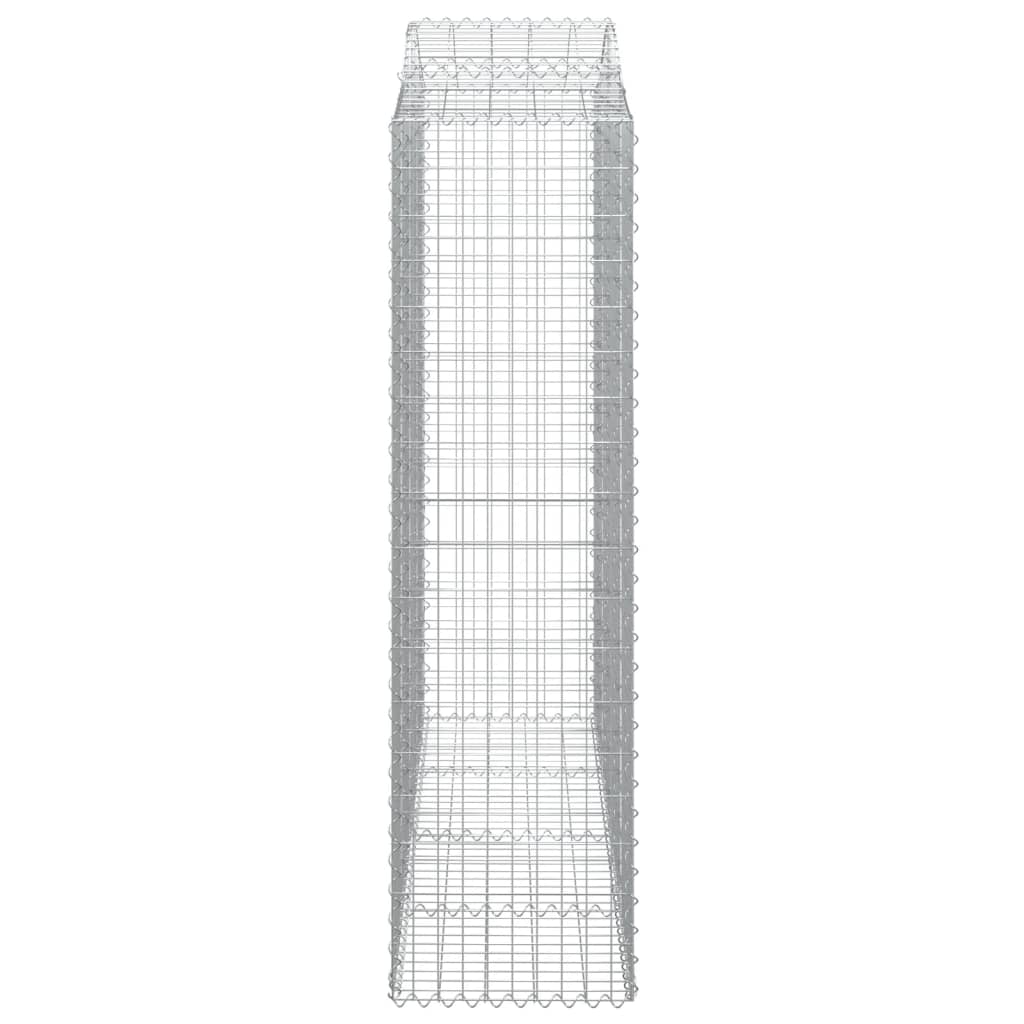 vidaXL Cestos gabião arqueados 9pcs 200x50x180/200cm ferro galvanizado