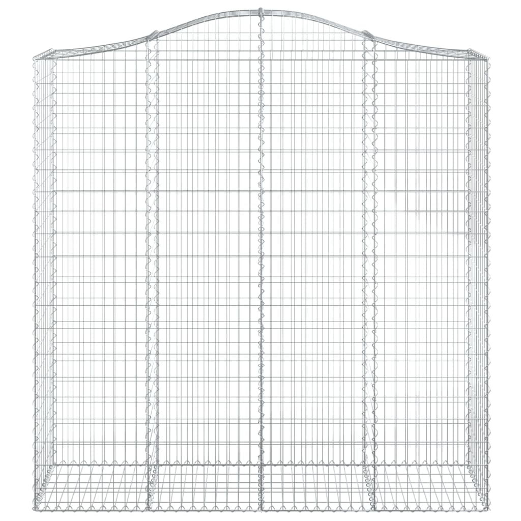 vidaXL Cestos gabião arqueados 3pcs 200x50x200/220cm ferro galvanizado