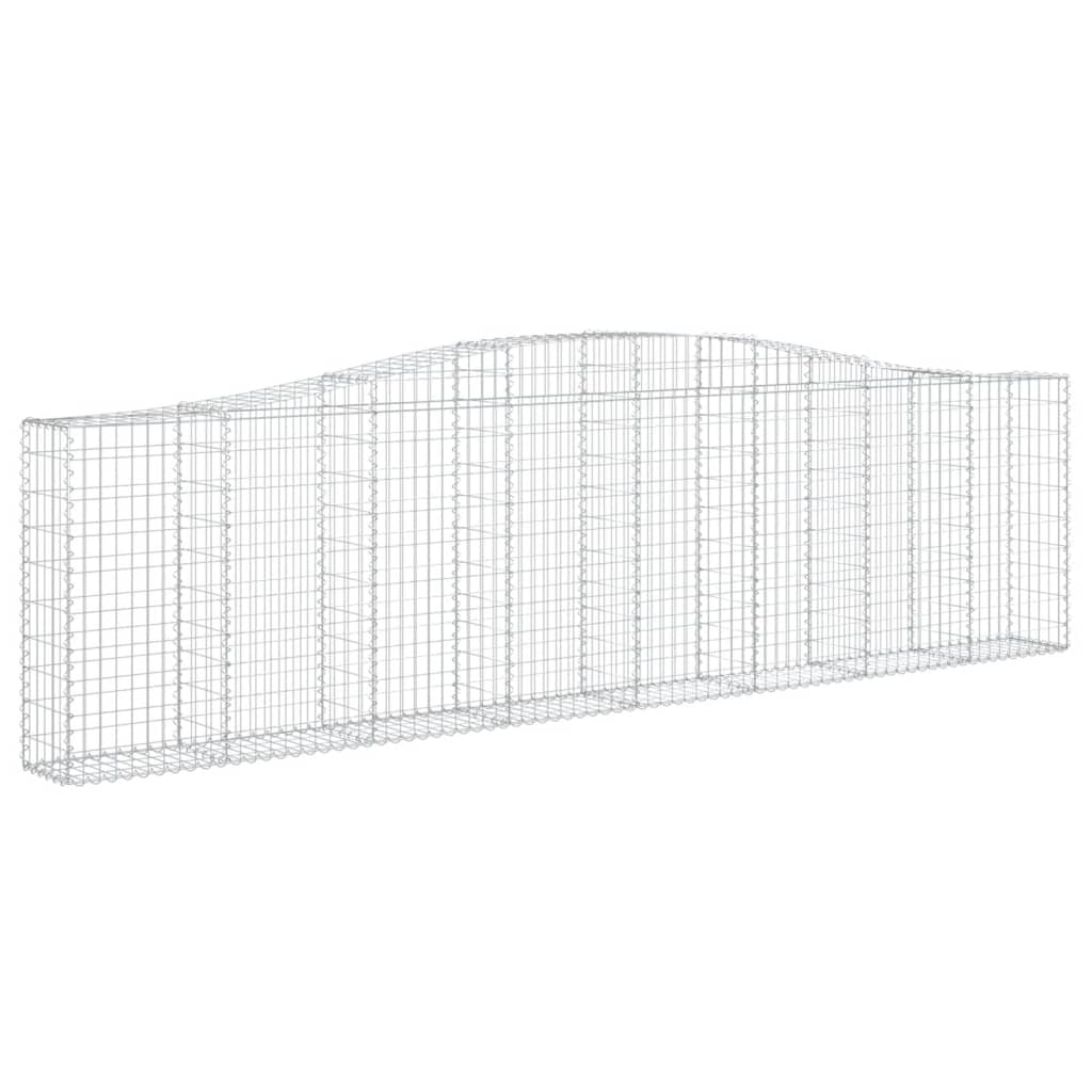 vidaXL Cestos gabião arqueados 25 pcs 400x30x100/120 ferro galvanizado