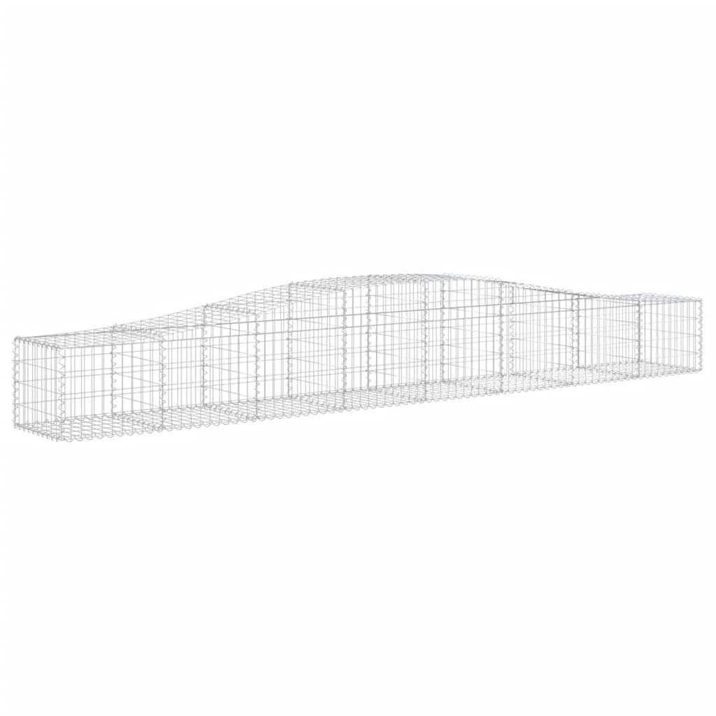 vidaXL Cestos gabião arqueados 9 pcs 400x50x40/60 cm ferro galvanizado