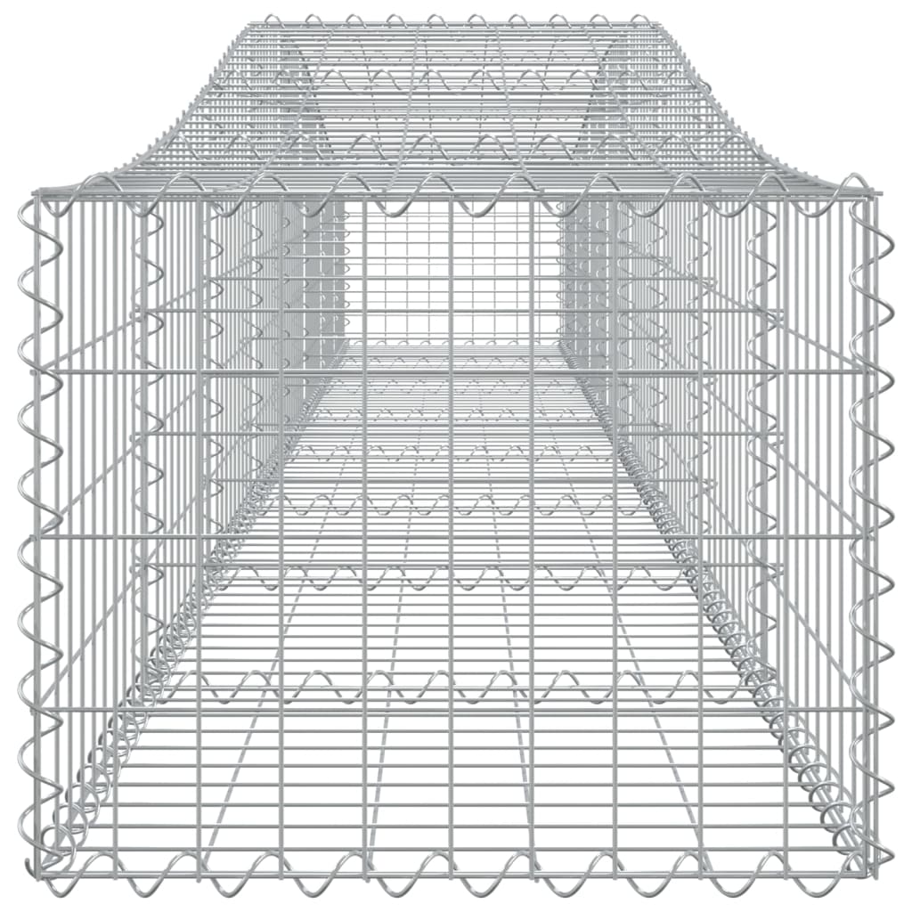 vidaXL Cestos gabião arqueados 9 pcs 400x50x40/60 cm ferro galvanizado