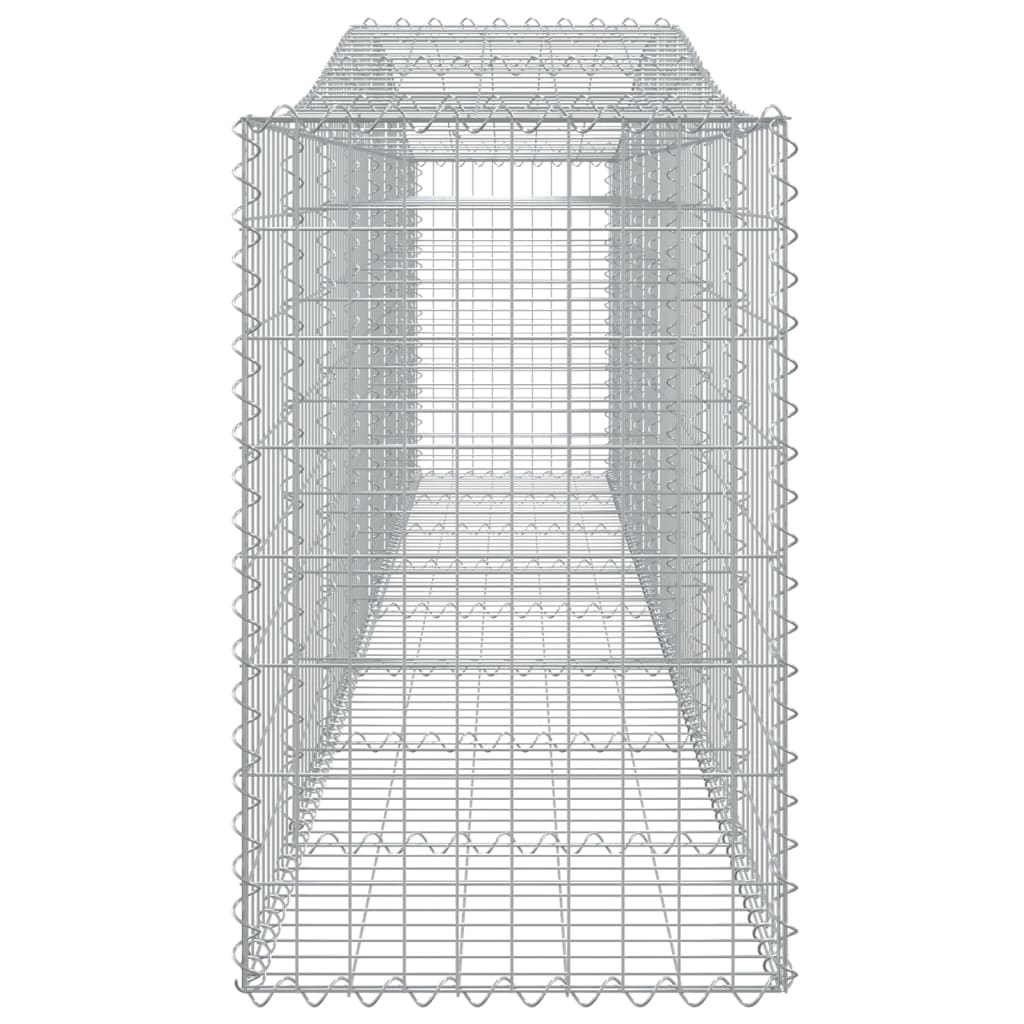 vidaXL Cestos gabião arqueados 4 pcs 400x50x80/100cm ferro galvanizado