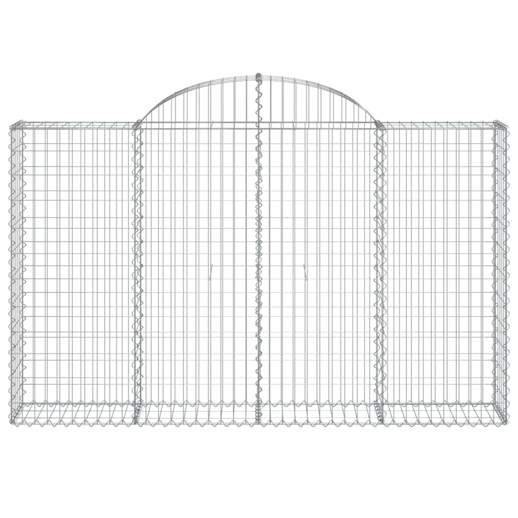 vidaXL Cestos gabião arqueados 50 pcs 200x30x120/140 ferro galvanizado