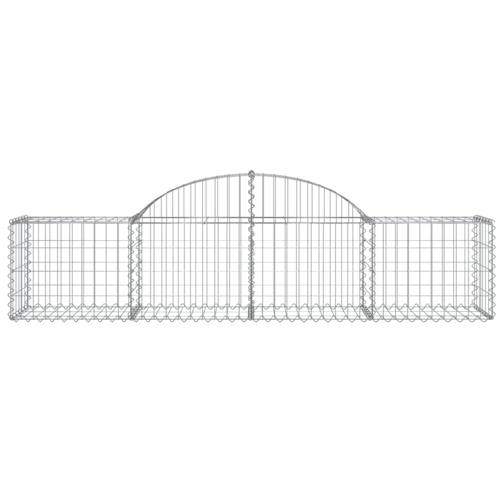 vidaXL Cestos gabião arqueados 13pcs 200x50x40/60 cm ferro galvanizado