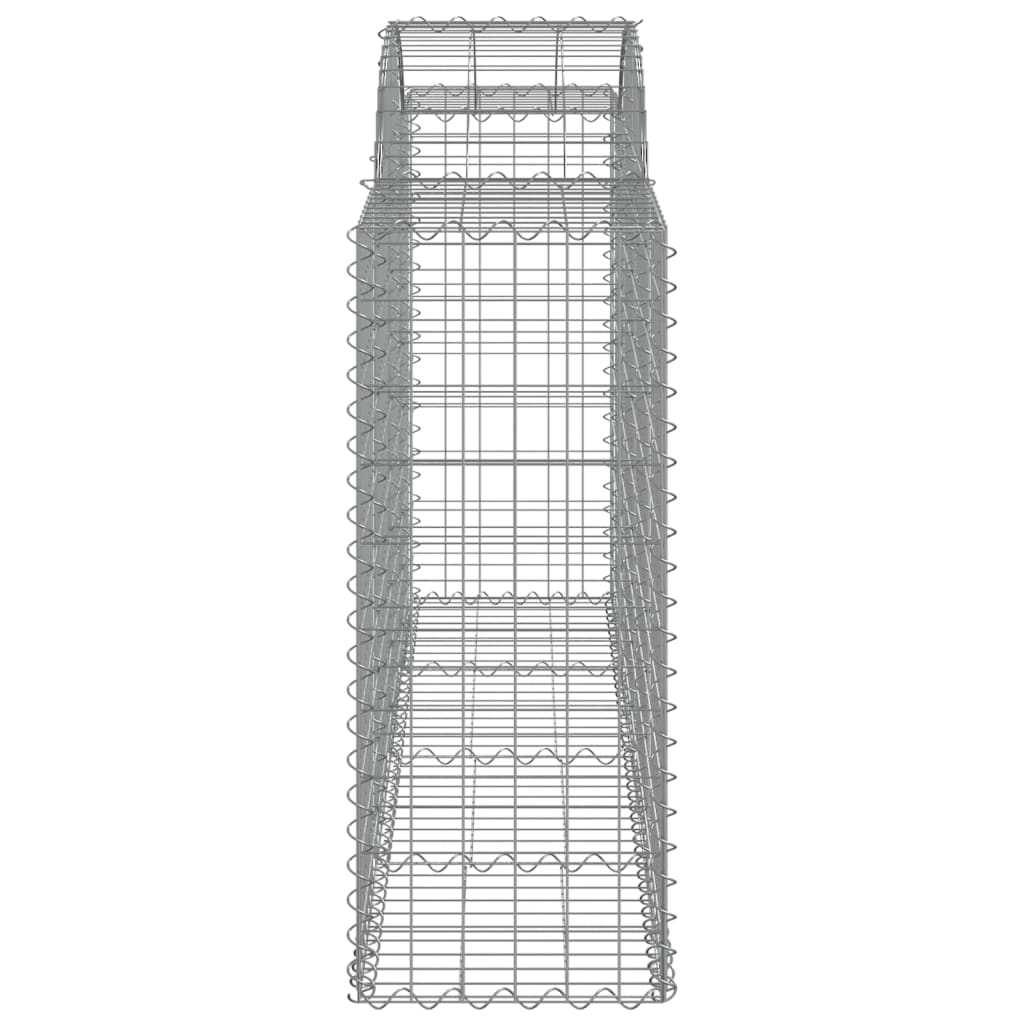 vidaXL Cestos gabião arqueados 50 pcs 200x50x100/120 ferro galvanizado