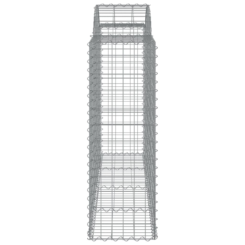 vidaXL Cestos gabião arqueados 12pcs 200x50x120/140 ferro galvanizado