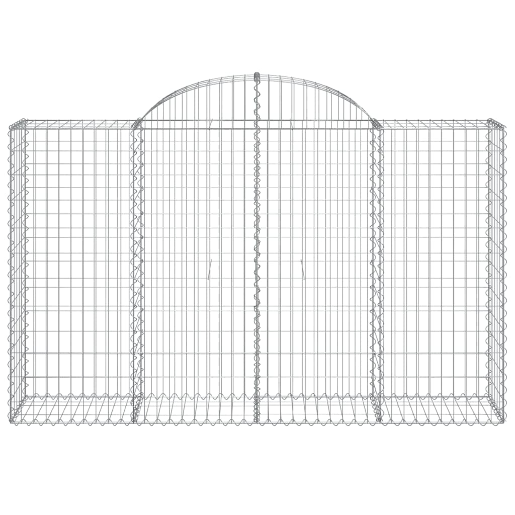 vidaXL Cestos gabião arqueados 30pcs 200x50x120/140 ferro galvanizado