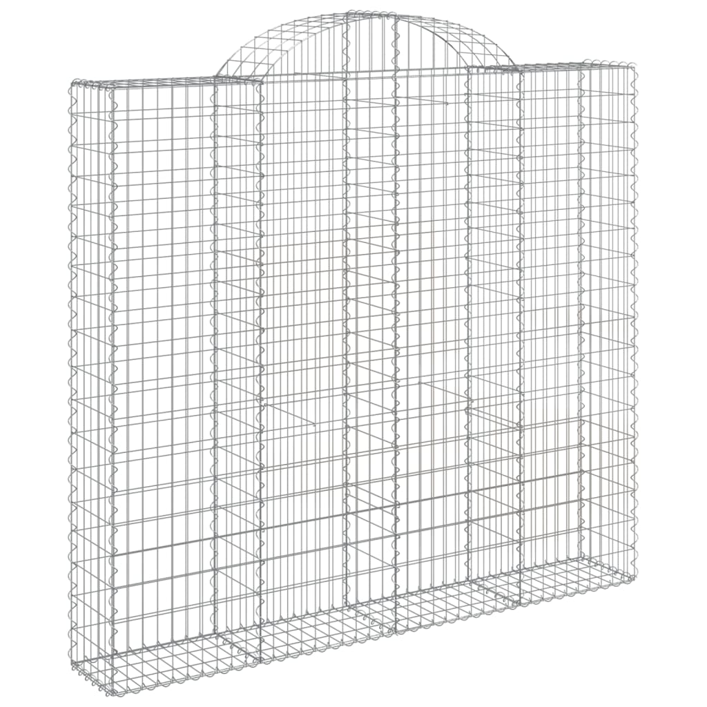 vidaXL Cestos gabião arqueados 6pcs 200x50x180/200cm ferro galvanizado