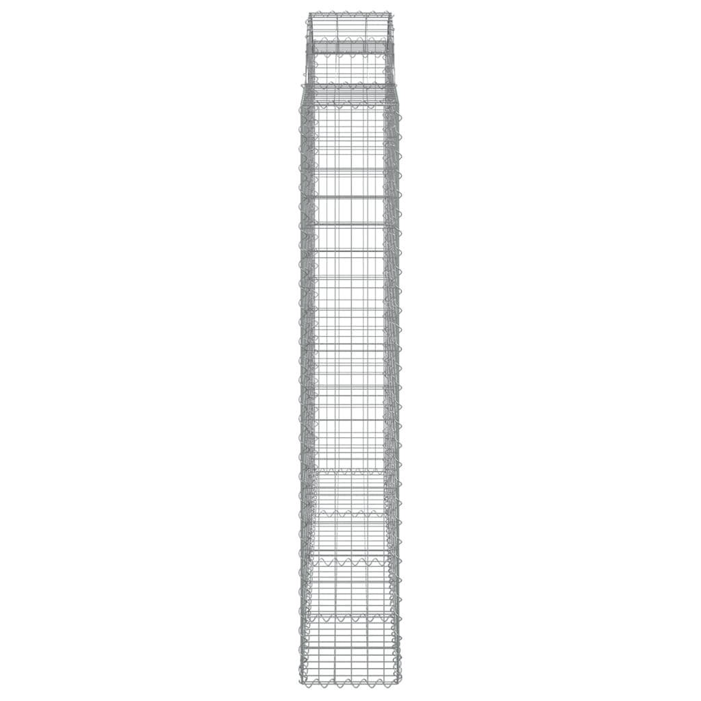 vidaXL Cestos gabião arqueados 6pcs 200x50x180/200cm ferro galvanizado