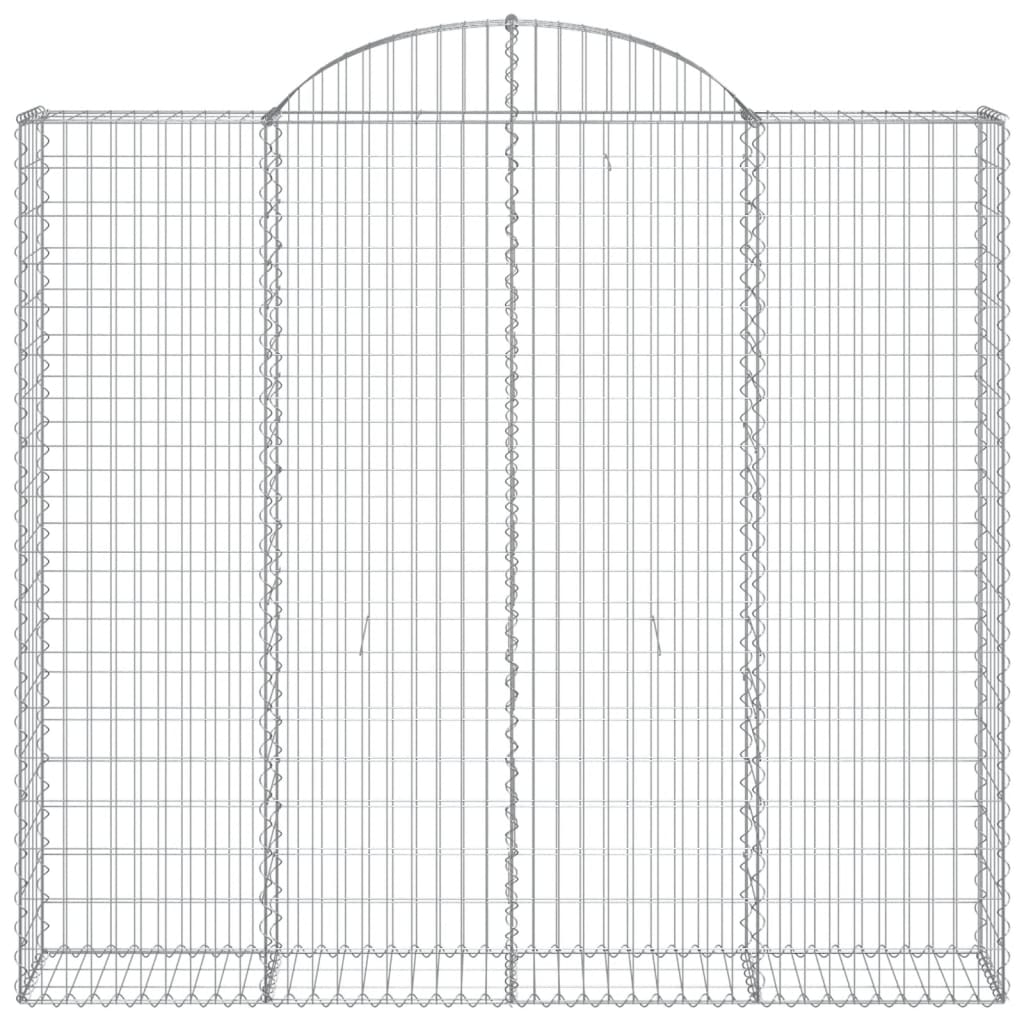 vidaXL Cestos gabião arqueados 25 pcs 200x50x180/200 ferro galvanizado