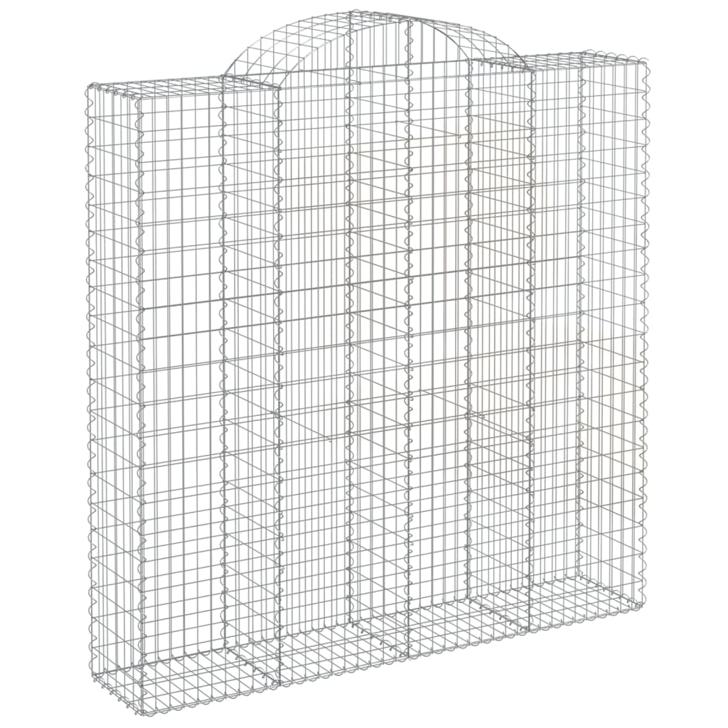 vidaXL Cestos gabião arqueados 11 pcs 200x50x200/220 ferro galvanizado