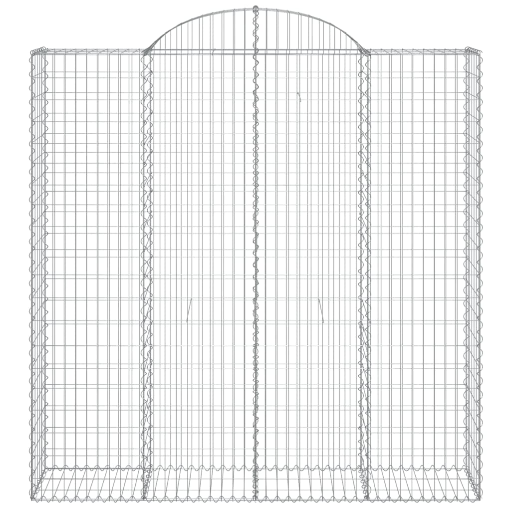 vidaXL Cestos gabião arqueados 11 pcs 200x50x200/220 ferro galvanizado