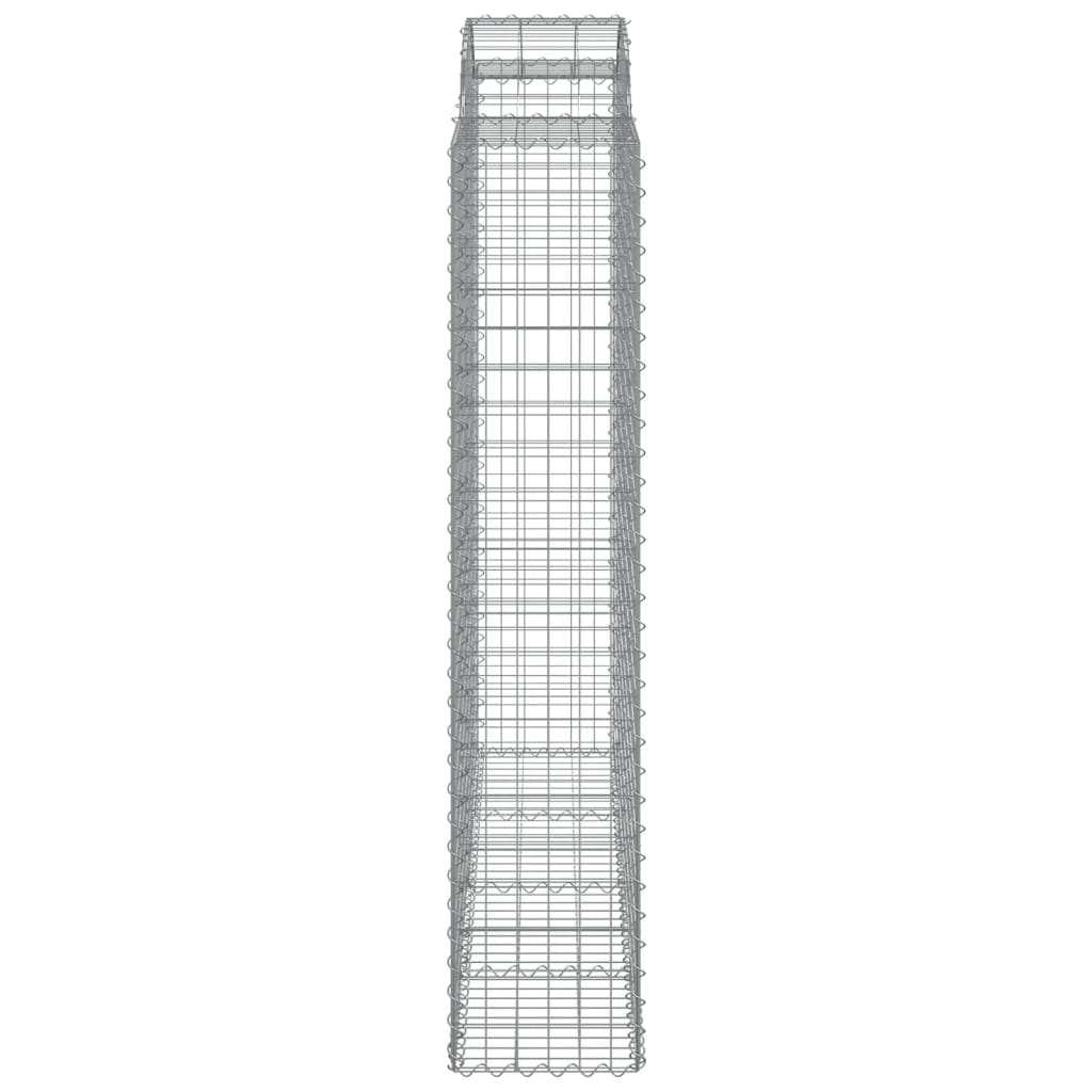 vidaXL Cestos gabião arqueados 11 pcs 200x50x200/220 ferro galvanizado