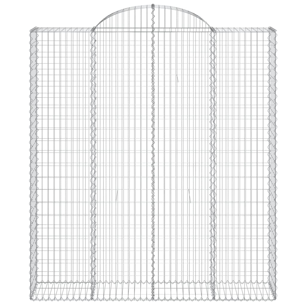 vidaXL Cestos gabião arqueados 4pcs 200x50x220/240cm ferro galvanizado