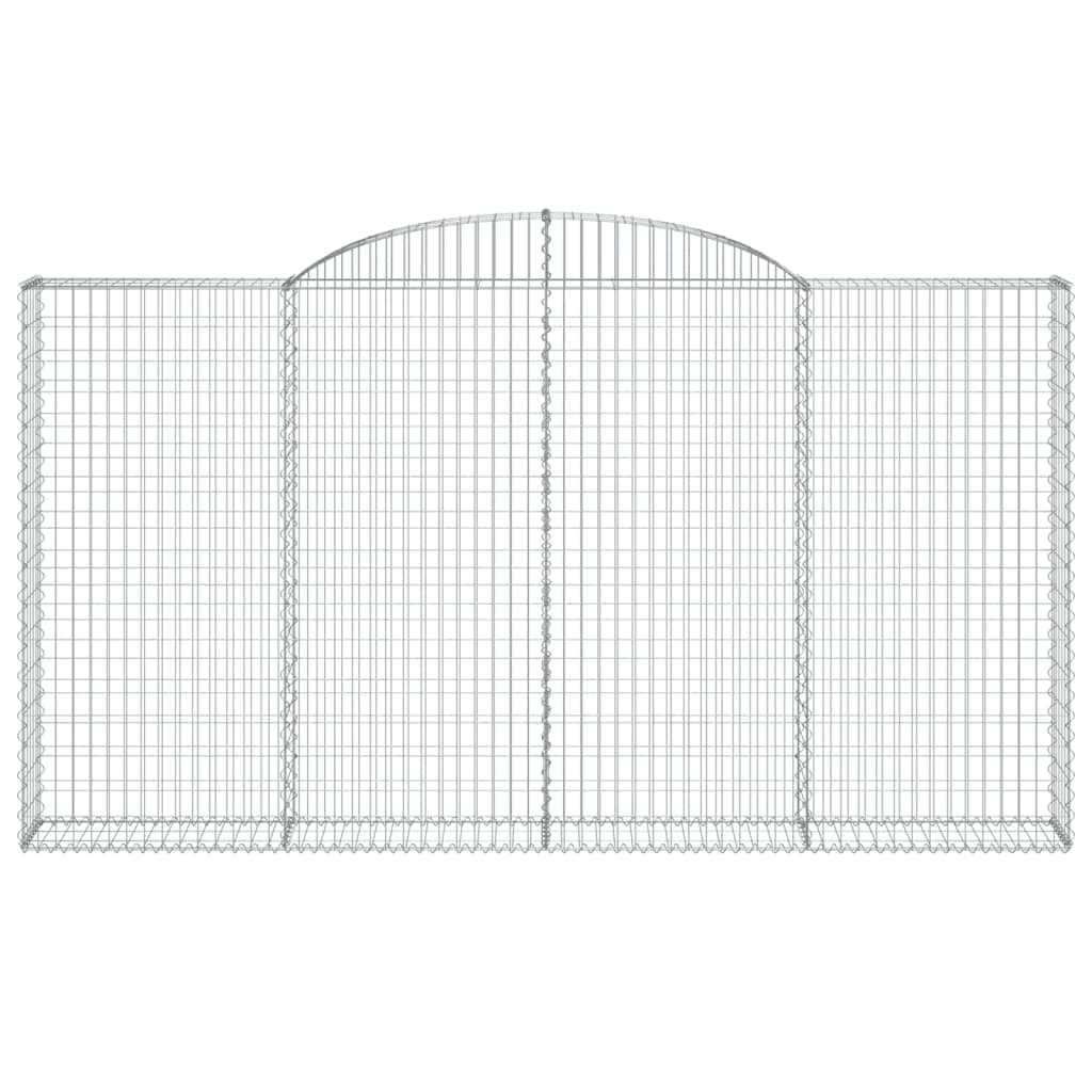 vidaXL Cestos gabião arqueados 11 pcs 300x30x160/180 ferro galvanizado