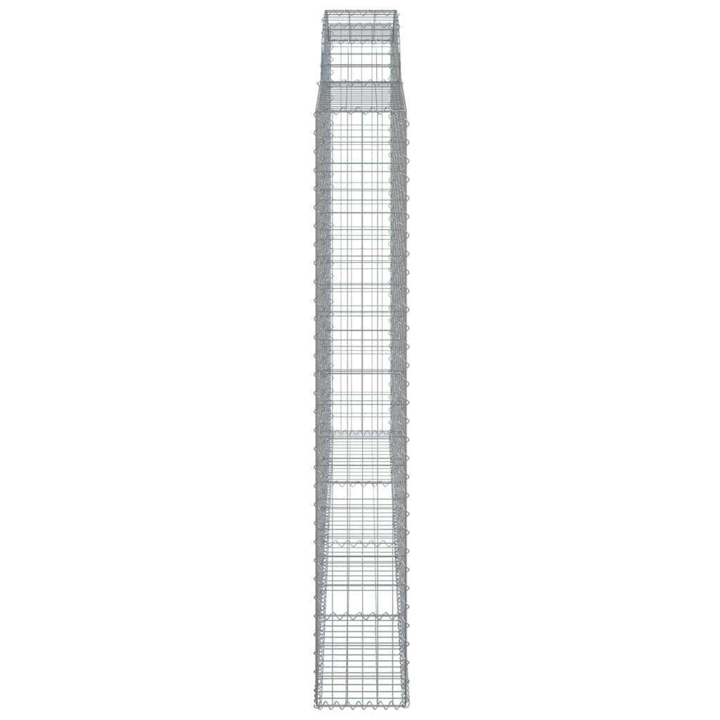 vidaXL Cestos gabião arqueados 7pcs 300x30x200/220cm ferro galvanizado