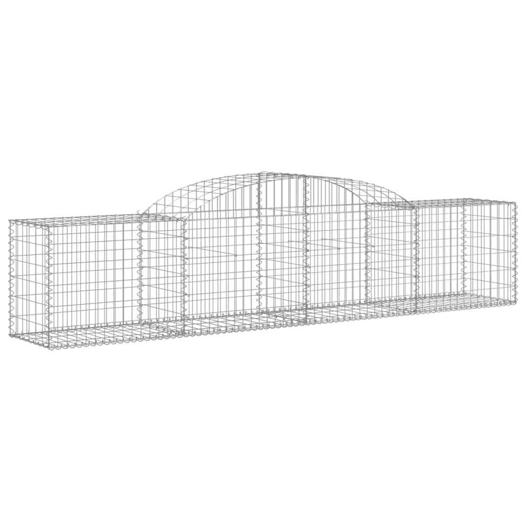 vidaXL Cestos gabião arqueados 12pcs 300x50x60/80 cm ferro galvanizado