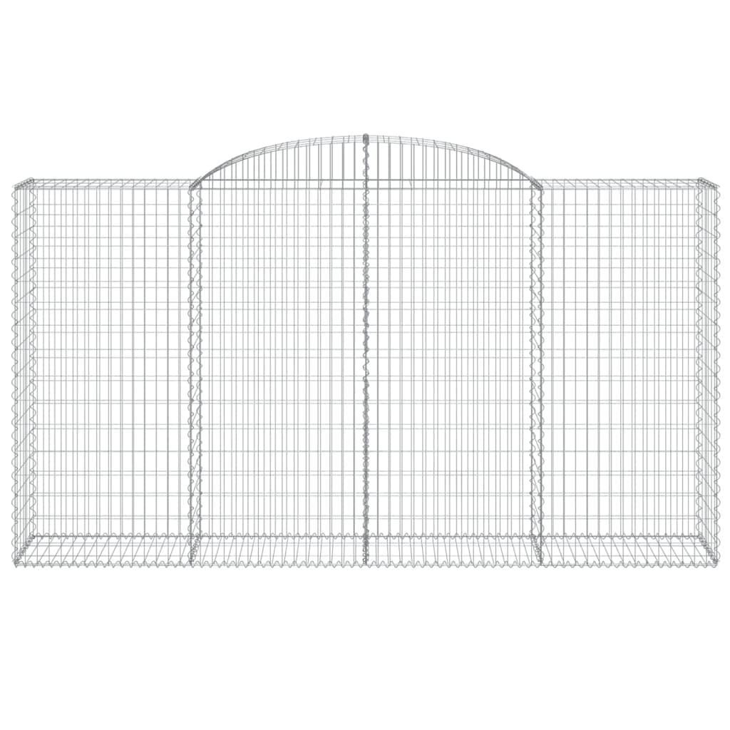 vidaXL Cestos gabião arqueados 11 pcs 300x50x160/180 ferro galvanizado