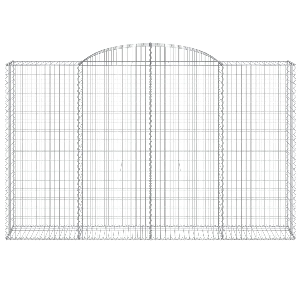 vidaXL Cestos gabião arqueados 8pcs 300x50x180/200cm ferro galvanizado