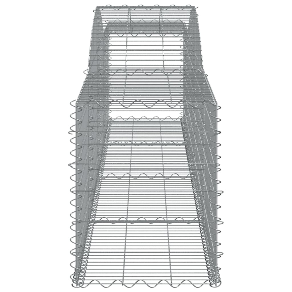 vidaXL Cestos gabião arqueados 3 pcs 400x50x60/80 cm ferro galvanizado