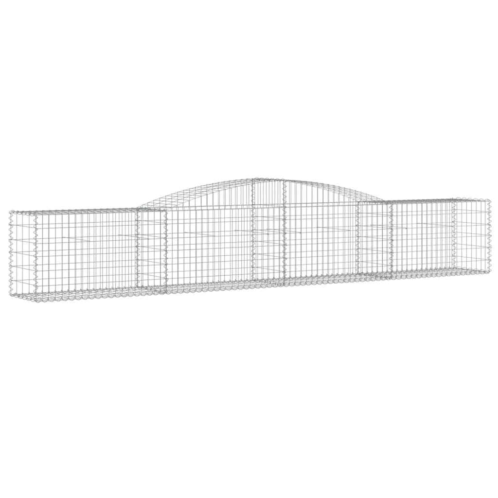 vidaXL Cestos gabião arqueados 5 pcs 400x50x60/80 cm ferro galvanizado