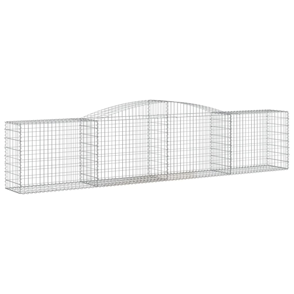 vidaXL Cestos gabião arqueados 9 pcs 400x50x80/100cm ferro galvanizado