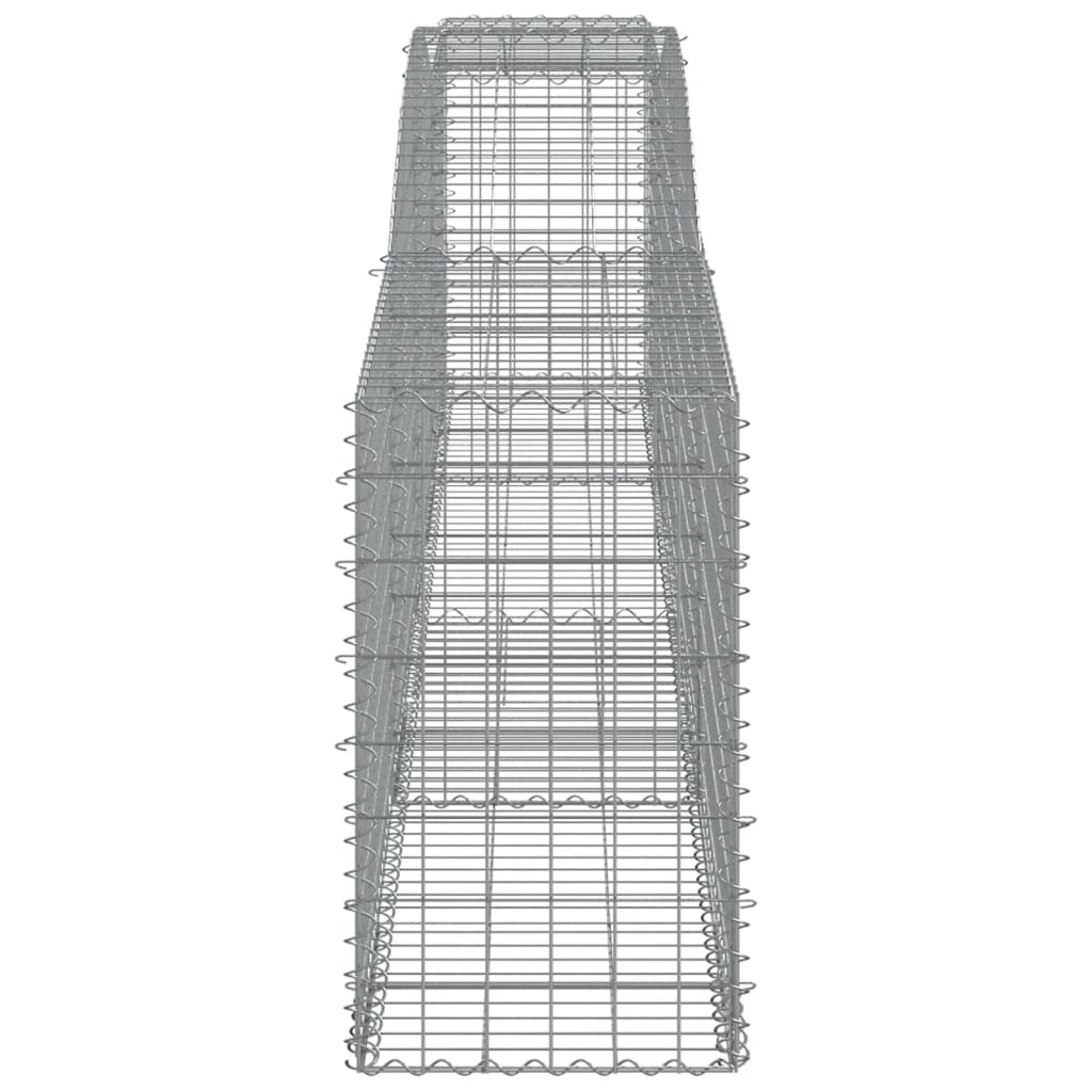 vidaXL Cestos gabião arqueados 9 pcs 400x50x80/100cm ferro galvanizado