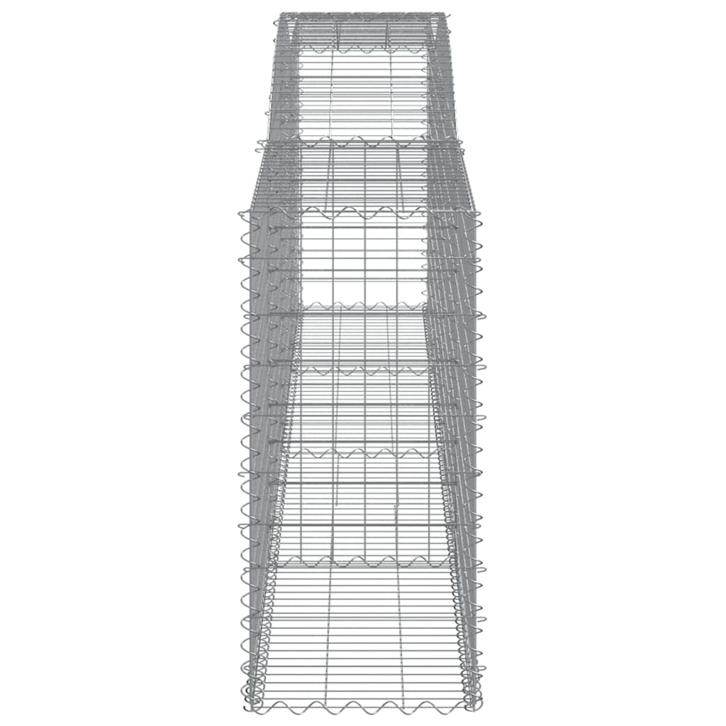 vidaXL Cestos gabião arqueados 5pcs 400x50x100/120cm ferro galvanizado