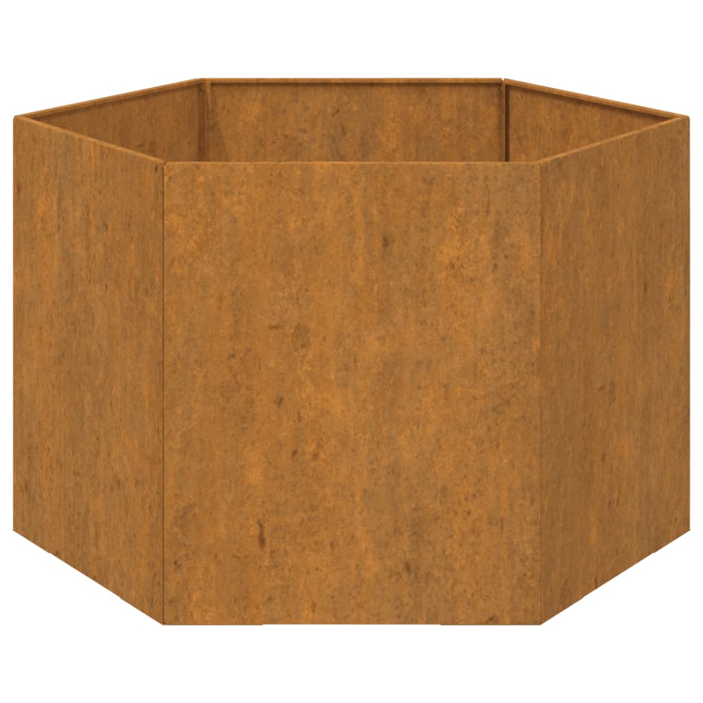 vidaXL Vaso/floreira 60x60x45 cm aço corten cor enferrujado