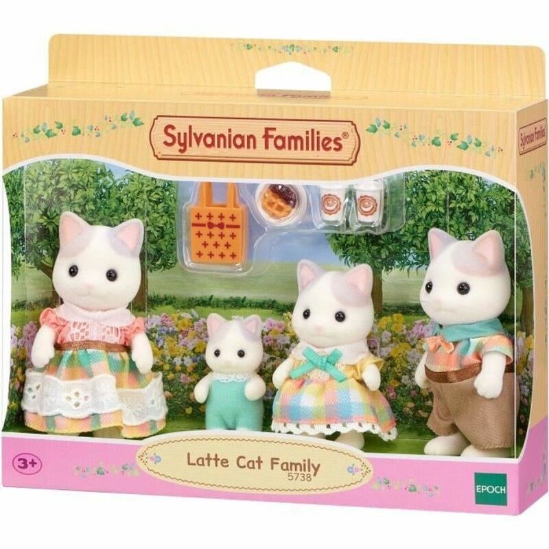 Sylvanian Families|Acessórios para Casa de Bonecas Sylvanian Families 5738 Latte Cat Family