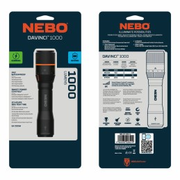 Lanterna LED recarregável Nebo Davinci™ 1000 1000 Lm