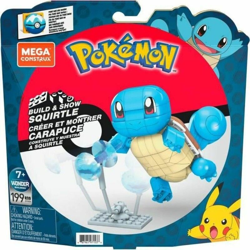 Pokémon|Playset Pokémon Squirtle Pokémon to Build 200 Peças Pokémon|Playset Pokémon Squirtle Pokémon to Build 200 Peças