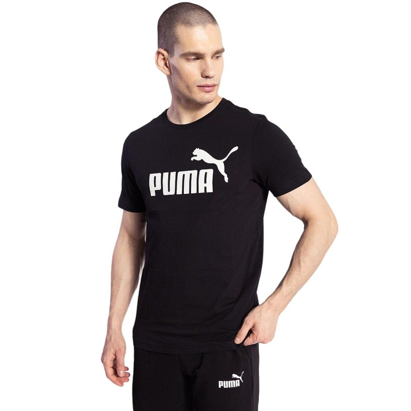 Camisola de Manga Curta Homem Puma ESS LOGO TEE 586666 01 Preto