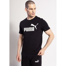 Camisola de Manga Curta Homem Puma ESS LOGO TEE 586666 01 Preto