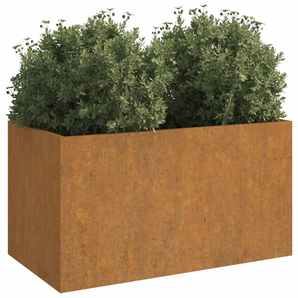 vidaXL Vaso/floreira 62x40x39 cm aço corten