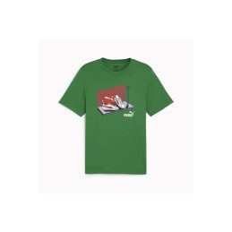 Camisola de Manga Curta Homem Puma SNEAKER BOX TEE 680175 86 Verde