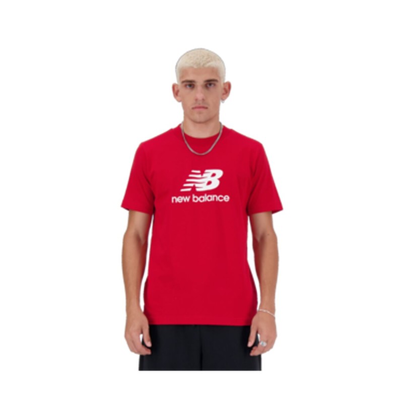 Camisola de Manga Curta Homem New Balance LOGO MT41502 TRE Vermelho