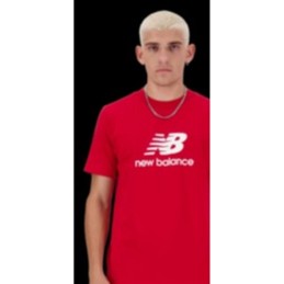 Camisola de Manga Curta Homem New Balance LOGO MT41502 TRE Vermelho