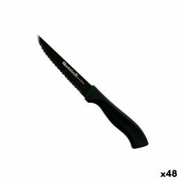 Quttin|Conjunto de Facas Quttin Nero Preto Prateado 3 Peças (12 Unidades)