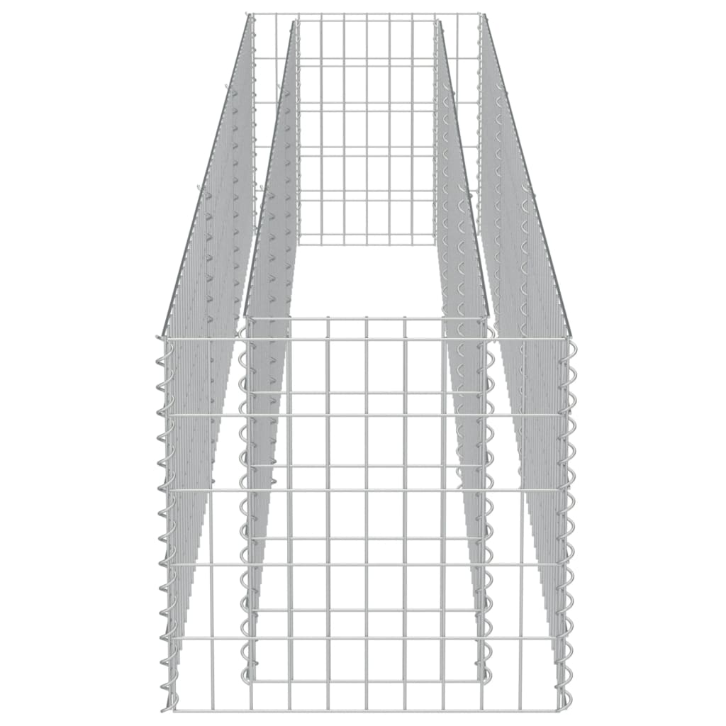 vidaXL Canteiro elevado/cesto gabião 270x50x50 cm aço galvanizado