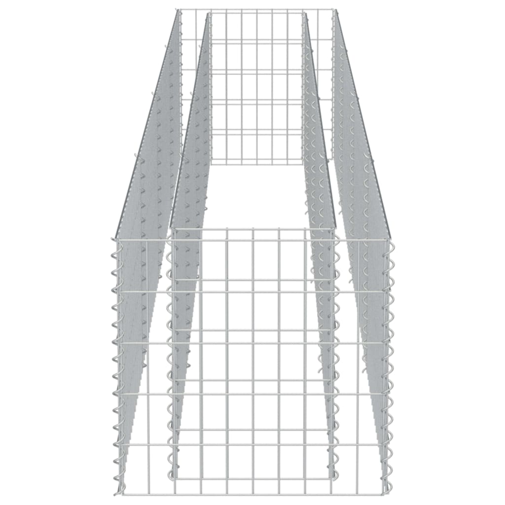 vidaXL Canteiro elevado/cesto gabião 360x50x50 cm aço galvanizado