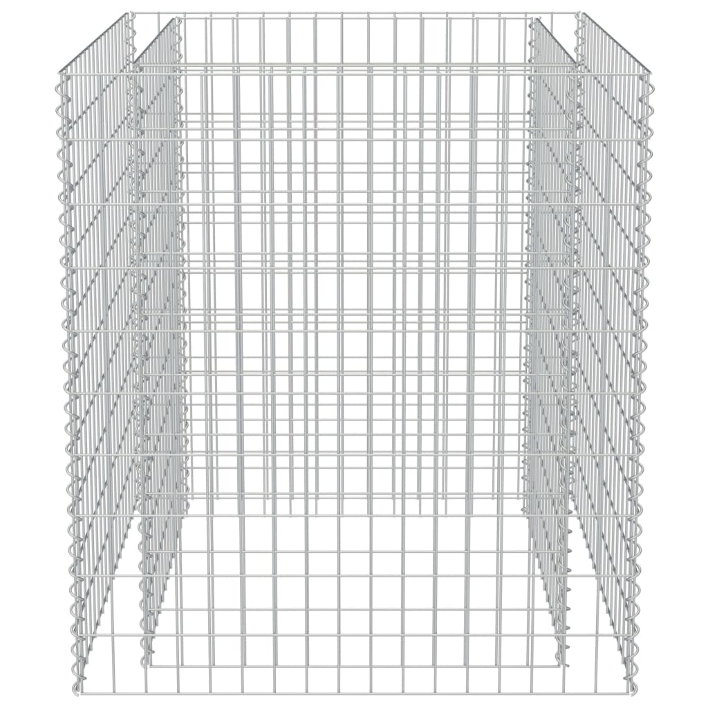 vidaXL Canteiro elevado/cesto gabião 90x90x100 cm aço galvanizado