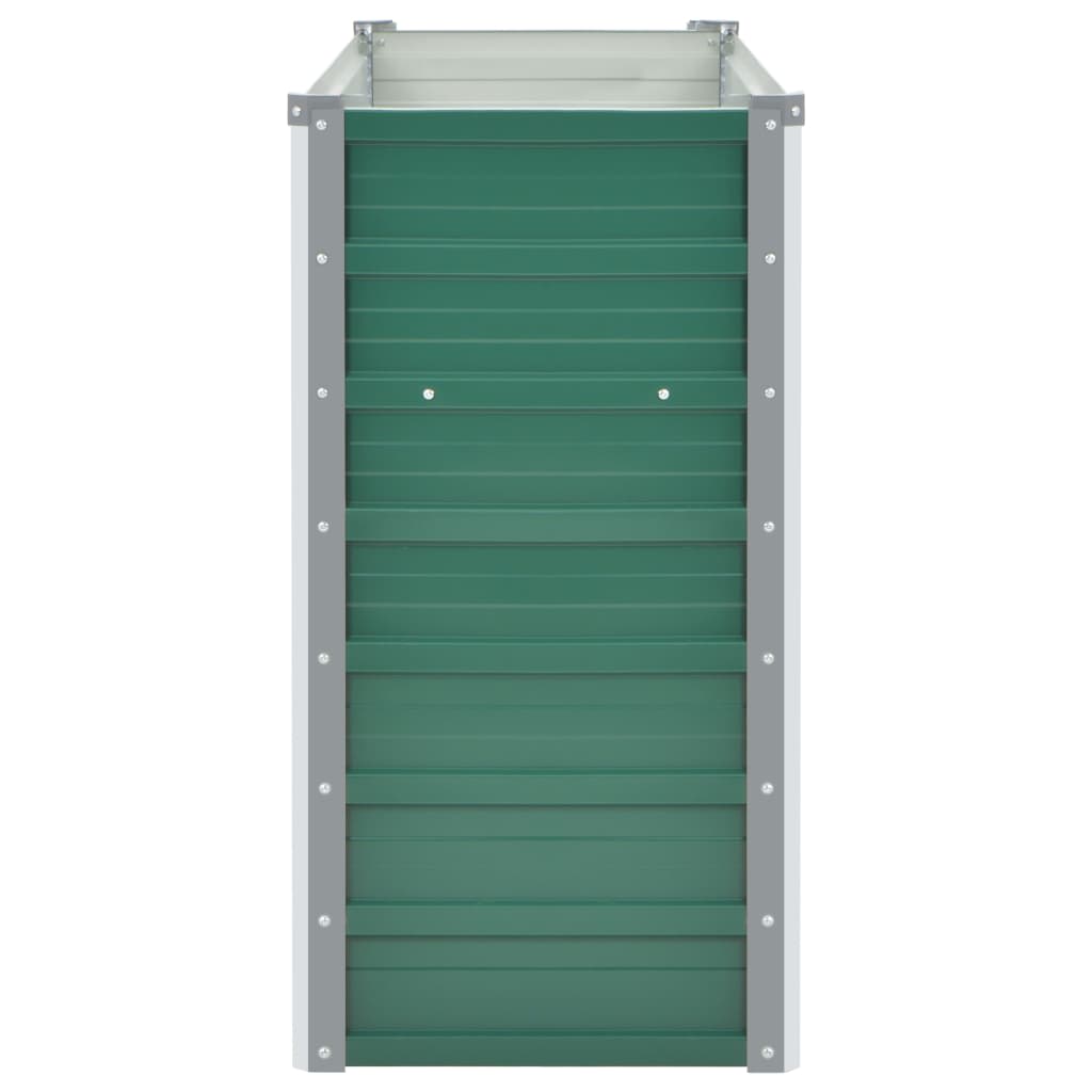 vidaXL Canteiro elevado de jardim aço galvanizado 160x40x77 cm verde