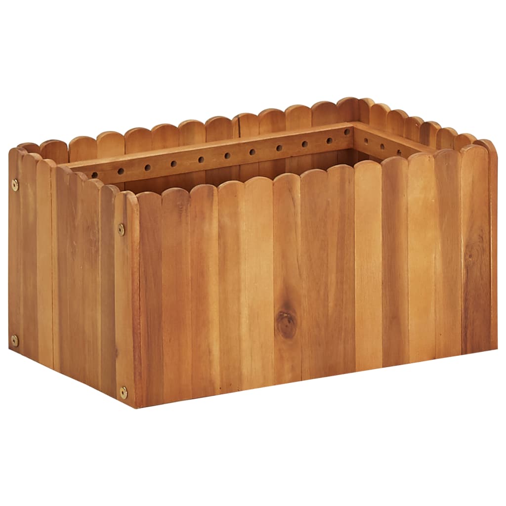 vidaXL Vaso/floreira de jardim 50x30x25 cm madeira de acácia maciça