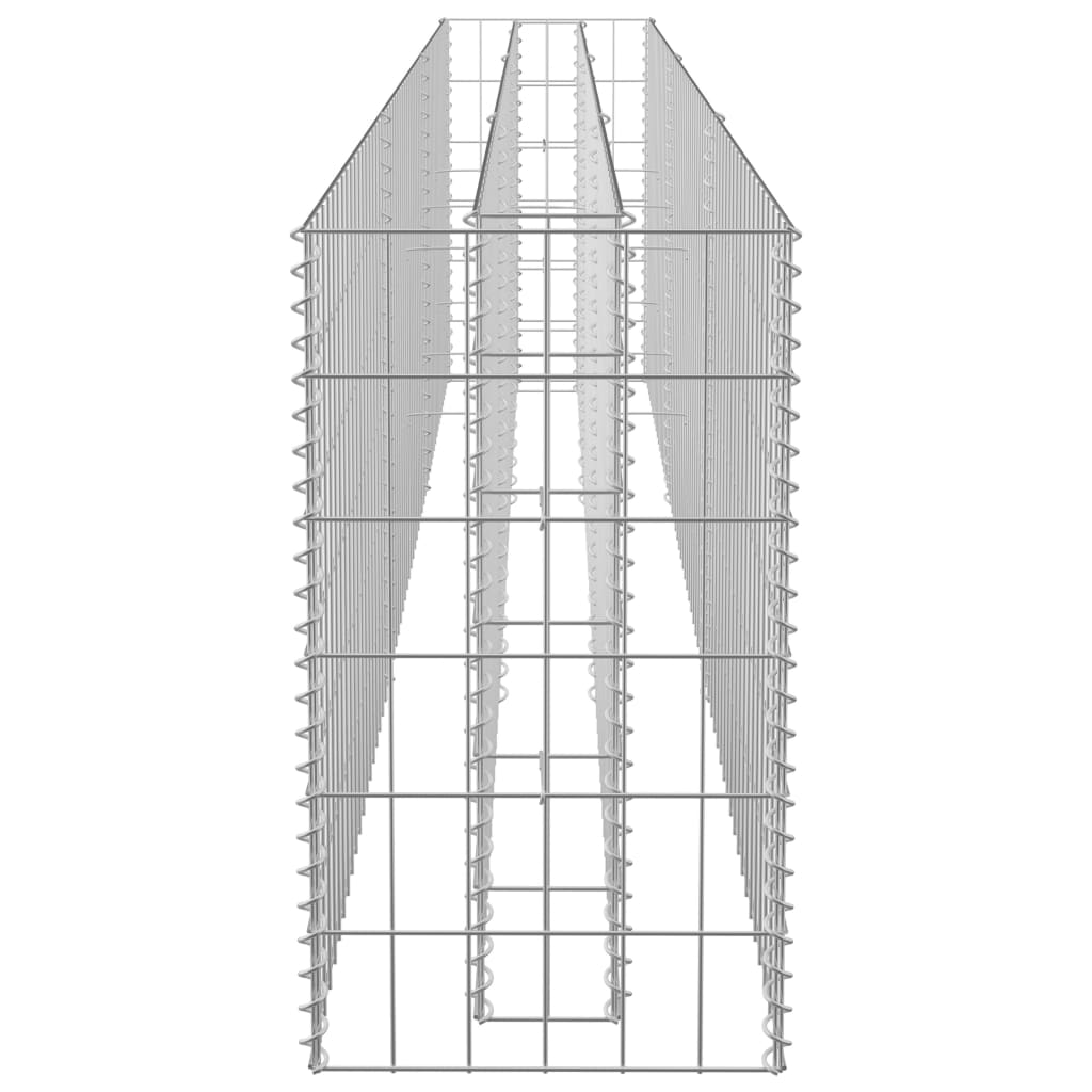 vidaXL Canteiro elevado/cesto gabião 270x30x60 cm aço galvanizado