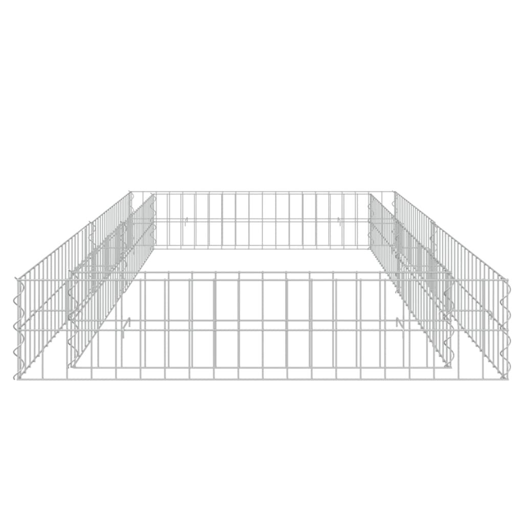 vidaXL Canteiro elevado/cesto gabião 200x100x20 cm aço galvanizado